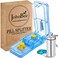 JohnBee Pill Cutter   Best Pill Cutter for Small or Large Pills   Designed in The USA  Cuts Vitamins   Includes Keychain Pill Holder (Blue)