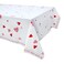 Pandecor Pink and Red Hearts Valentines Plastic Tablecloth,51" X 107" Table Cover for Valentine's Day (1)