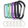6PCS Carabiner Caribeaner Clip,3" Large Aluminum D Ring Shape Carabeaner Keychain Hook