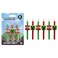 Minecraft Birthday Cake Candles   6 Birthday Candles for Cake Decorations, Red &amp; Green Striped Candles, Cake Toppers for Minecraft Party