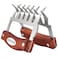 LOPE &amp; NG Meat Handler Shredder Claws Set Of 2 - Wood Stainless Steel BBQ Pulled Pork Paws For Shredding Handing Carving Food