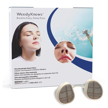 WoodyKnows Ultra-Breathable Nasal Filters, Seasonal and dust Allergies aid (Trial, Narrow, S/M/L/XL)