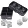 Ticent Ice Cube Trays (Set of 2), Silicone Sphere Whiskey Ice Ball Maker with Lids &amp; Large Square Ice Cube Molds for Cocktails &amp; Bourbon - Reusable &amp; BPA Free