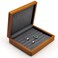 Oirlv Solid Wood Ring Jewelry Box Organizer Earrings Jewelry Drawer Organizer Tray with Lid (Grey)