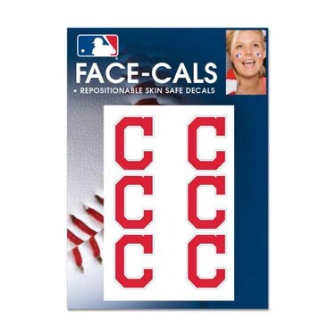 Wincraft MLB Cleveland Indians Face Tattoos, Team Colors, One Size