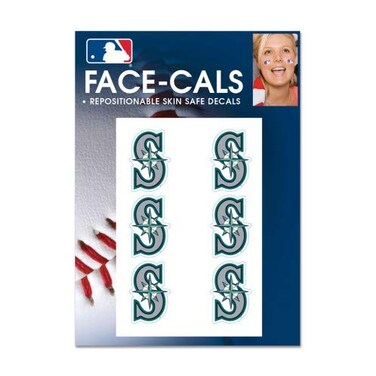 Wincraft MLB Seattle Mariners Face Tattoos, Team Colors, One Size