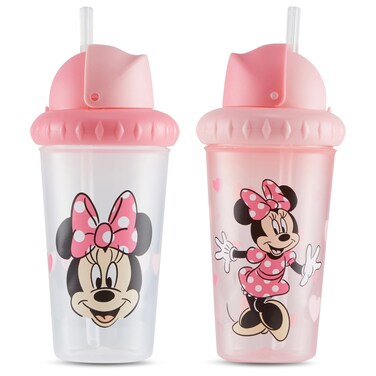 Disney Toddler Sippy Cups for Boys and Girls   10 Ounce Sippy Cup Pack of Two with Straw and Lid   Durable Leak Proof Travel Water Bottle for Toddlers