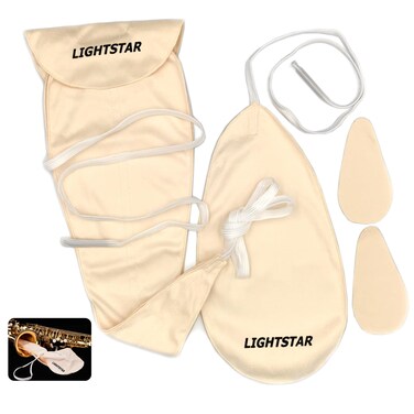 2PCS Saxophone &amp; Clarinet Care Bundle: Alto, Tenor Sax Cleaning Cloth &amp; Kit, man-made chamois
