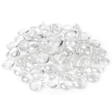 Houseables Clear Marbles, Glass Stones For Vases, Glass Beads for Vases, 5 LB, 400-500 Gems, Flat Bottom Round Top, Glass Marbles for Vases, Decorative Marbles for Vases, Floral Centerpieces, Aquarium