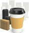 Dealusy 100 Pack 12 oz Disposable Coffee Cups with Lids and Sleeves, Sturdy Thick Paper &amp; Leak-free Insulated to Go Coffee Cups with Lids, Paper Hot Coffee Cups with Sip Lids for Hot &amp; Cold Beverage