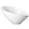 DOWAN 26 OZ Slanted Salad Bowls of 2 Packs - 9.5" Angled Serving Bowls for Salad, Pasta, Fruit, Sauce - Ceramic White Bowls for Restaurant, Daily Use - Dishwasher &amp; Microwave Safe