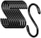 3 Inch Vinyl Coated S Hooks,S Hooks for Hanging Plants ,10 Pack Non Slip Heavy Duty S Hooks ,Small Rubber Coated Steel Metal Black Closet S Hooks for Hanging Jeans Plants Jewelry Pot Pan Cups Towels