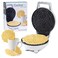 Mini Electric Pizzelle Maker- Makes One Personal Tiny Sized 4" Traditional Italian Waffle in Minutes- Nonstick Iron Press w Recipes- Must Have Dessert, Cookie Treat, Housewarming Baking Gift for Her