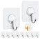 FOTYRIG Adhesive Hooks Heavy Duty Wall Hooks Sticky Hooks for Hanging Wall Hangers Without Nails 15lb(Max) 180 Degree Rotating Seamless Stick on Bathroom Kitchen Office Outdoors-10 Packs