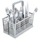 Noa Store Universal Dishwasher Silverware Basket with 7 Compartments and Handle - Ideal for Organizing Cutlery - Silverware Drainer Basket for Kitchen Clean Up - Compatible with Baby Bottles and More