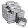 Tamicy Metal Rectangular Empty Hinged Tins - Pack of 40 Silver Mini Portable Box Small Storage Kit &amp; Home Organizer with lids craft containers 3-1/2''X2-1/2''X4/5''
