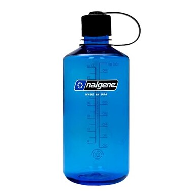 Nalgene Sustain Tritan BPA-Free Water Bottle Made with Material Derived from 50% Plastic Waste, 32 OZ, Narrow Mouth, Slate Blue