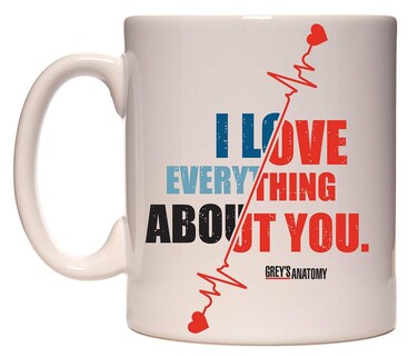 Seven Times Six Grey's Anatomy I Love You Ceramic Coffee Mug 11 Oz.