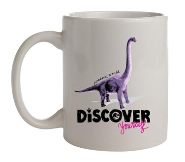 Jurassic Park Discover Yourself Dinosaur Ceramic Coffee Mug 11 Oz. Beverage Cup