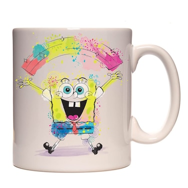 Spongebob Squarepants Happy Art Ceramic Coffee Mug 11 Oz. Beverage Cup