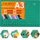 Idemeet Self Healing Cutting Mat, Density-Upgraded 18inch x 12inch Sewing Mat for Crafts, 5-Play Rotary Cutting Board Double-Sided for Cutting Quilting Modeling Projects, Green