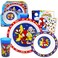 Spidey and His Amazing Friends Dinnerware Set for Kids, Toddlers - 3 Pc Kitchen Accessories Bundle with Spidey and Friends Dinner Plate, Cup, Stickers, More   Spiderman Flatware Set