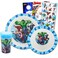 Avengers Dinnerware Set for Kids, Toddlers - 3 Pc Kitchen Accessories Bundle with Avengers Dinner Plate, Cup, Stickers, More   Avengers Flatware Set