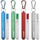 4-Pack Collapsible Stainless Steel Drinking Straws with Aluminum Case, Cleaning Brush, and Keychains - Silver, Blue, Red, Green