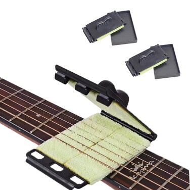 2-Pack Guitar String Cleaner, Guitar String &amp; Fretboard Cleaning Kit Premium Guitar String cleaning Cloth Scrubber for Violin/Cello/Bass/Ukulele/Electric Guitars