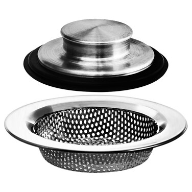 2PCS - Kitchen Sink Drain Strainer and Anti-Clogging Stopper Drainer Set for Standard 3-1/2 Inch