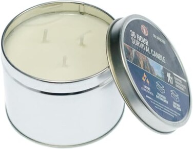 SE 3-Wick Emergency Candle, 36 Hours Long Burning, Top Layer Soy Wax, Great Light Source Gear for Survival, Camping, Blackout &amp; Peace of Mind