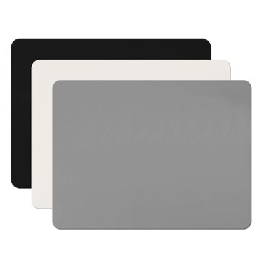 Gartful 3Pack Silicone Sheet for Crafts, Resin Jewelry Casting Molds Mat, Food Grade Silicone Placemat, Multipurpose Table Protector, Nonstick Nonskid Heat-Resistant, Black&amp;Gray&amp;Beige (15.7x11.8inch)