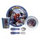 zak! 5-Piece Dinnerware Set, Marvel Spider-Man - Durable Plastic &amp; Stainless Steel - Includes Tumbler, 8-Inch Plate, 6-Inch Bowl, Fork &amp; Spoon - Suitable for Kids Ages 3+