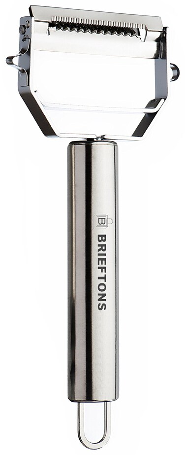 Brieftons Julienne Peeler/Cutter/Slicer: Serrated Stainless Steel Fruit/Vegetable Peeler &amp; Julienne Slicer