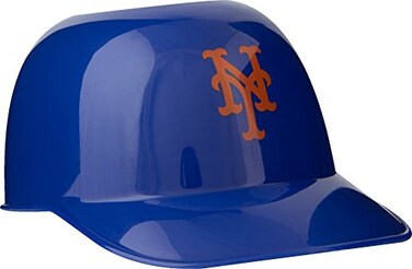 Official MLB Mini Baseball Helmet 8oz Ice Cream/Snack Bowls, 1 Count, New York Mets