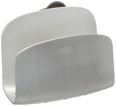 OXO Rust-Proof Aluminum Suction Sponge Holder,Silver,3-inch, 6 ounces