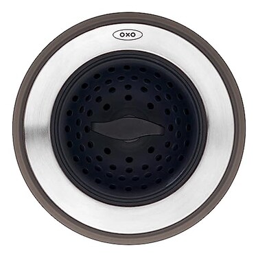 OXO Good Grips 2-in-1 Sink Strainer Stopper, Black