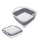 2.4 Gal(9L) Collapsible Dish Basin with Drain Plug, Space Saving Outdoor Multiuse Foldable Sink Tub, Dishpan, Kitchen Storage Tray for Camping, Vegetable Washing, RV (Gray)