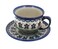 Polish Pottery Aztec Flower Cup &amp; Saucer