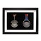 Wooden Medal Display Shadow Box Frame, 2 Medals Display Case for Runners Marathon Soccer Football Gymnastics &amp; All Sports Medals Award Insignia (Black)