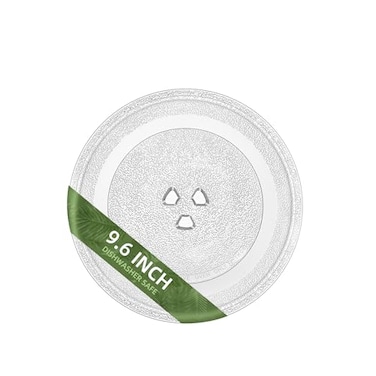 Gemroom 9.6" Small Microwave Glass Turntable Compatible with Panasonic F06016D00XN A06015G10XN, 9-5/8 inch Replacement Microwave Glass Plate for Insignia 252100500496, 245mm Galanz Nostalgia
