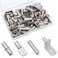 104Pcs Shelf Pins Kit,4 Styles Nickel Plated Shelf Support Pegs,Bookshelf Pegs for Shelves,Cabinet Shelf Bracket Pegs Shelf Pins Holders for Kitchen Furniture &amp; Closet ( 5mm &amp; 1/4inch )
