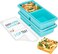 XOMOO Silicone Freezer Tray With Lid-Soup Freezer Container molds-2-cup Extra Large Ice Cube Tray-makes 4 perfect 500ml portions cubes, For freezing soup,stews,sauces.Oven&amp;Dishwasher-Safe(2-Pack)