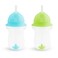 Munchkin Any Angle Sippy Cup for Toddlers, Weighted Toddler Straw Cup with Click Lock Lid, 10 Ounce, 2 Pack, Blue/Green