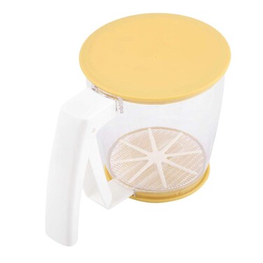 Flour Sifter Hand-Held Cup Flour Sifter Strainer Powder Mesh Sieve Baking Supplies Tools with Lid at The Bottom Sieve Flour