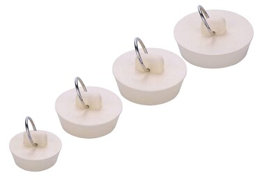 CICITOYWO Bath Tub Drain Stoppers, 4 Pieces Sink Bathtub Plug Rubber Kitchen Bathroom Laundry Bar Water Stopper Seal with Hanging Ring for Shower Faucet Cover Pool Plugs and Caps