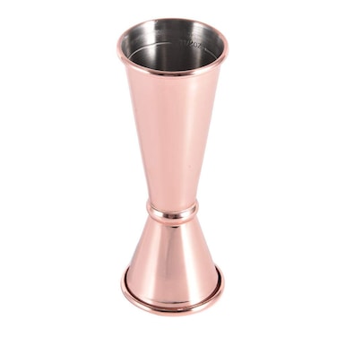 Double Jiggers Stainless Steel Cocktail Jiggers Bartending Jiggers Shot Pourer Measuring Tool (Rose Gold)