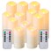 Enpornk Waterproof Flickering Flameless Candles, Set of 12 Battery Operated Candles (D2.2'' x H4''5''6''7"), Outdoor Indoor Candles with 10-Key Timer Remote, Long Lasting