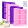 Bangp 4 Pack Silicone Soap Molds,Rectangle Soap Mold,6 Cavities Silicone Molds for Craft Soap Making,Cake Chocolate Mold,with 100pcs 3.5x5 inches Bags