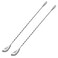 Briout Bar Spoon Cocktail Mixing Stirrers for Drink, Stainless Steel 12 Inches Long Handle, Silver 2 Pieces